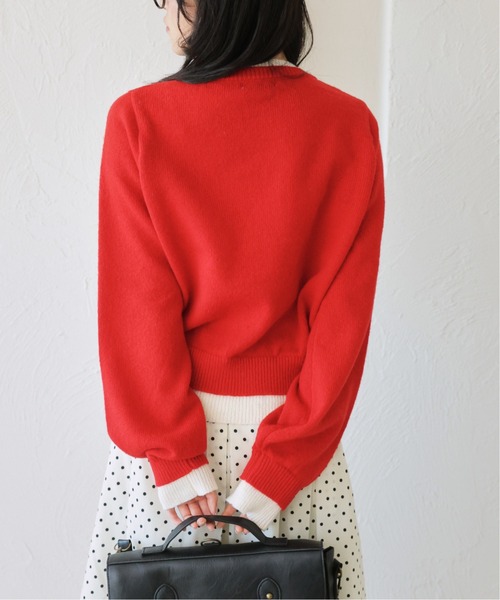 kutir（クティール）の「レイヤード風 配色リボンカーディガン（カーディガン/ボレロ・レディース・ネイビー/レッド/ライトブルー・FREE）」の21枚目の写真