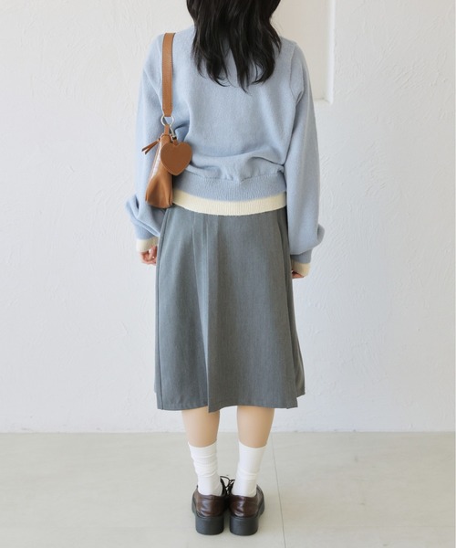 kutir（クティール）の「レイヤード風 配色リボンカーディガン（カーディガン/ボレロ・レディース・ネイビー/レッド/ライトブルー・FREE）」の10枚目の写真