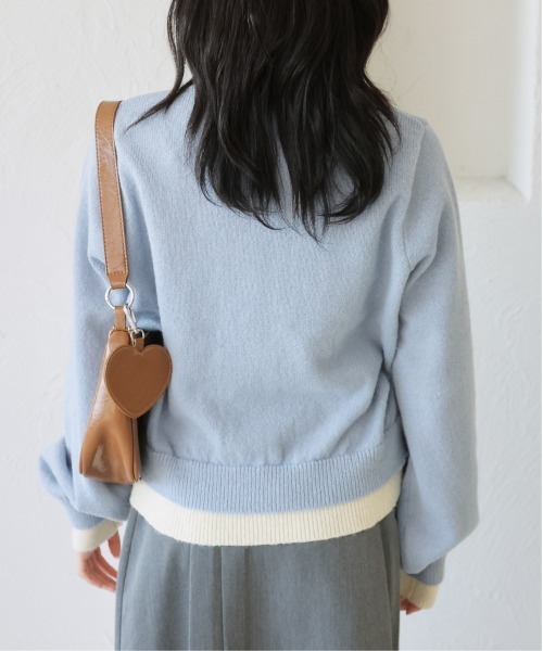 kutir（クティール）の「レイヤード風 配色リボンカーディガン（カーディガン/ボレロ・レディース・ネイビー/レッド/ライトブルー・FREE）」の7枚目の写真