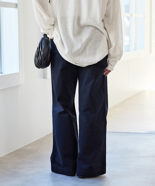 U by SPICK&SPAN(ユーバイスピックアンドスパン)の「ヴィンテージライクチノパンツ(チノパンツ・レディース・アイボリー/ベージュ/ネイビー・38/36)」の16枚目の写真