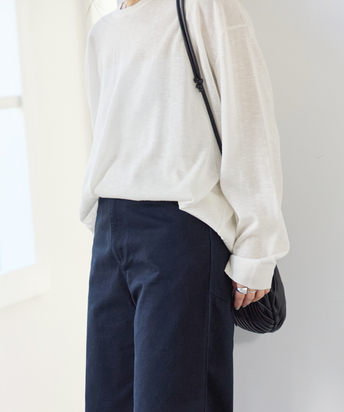 U by SPICK&SPAN(ユーバイスピックアンドスパン)の「ヴィンテージライクチノパンツ(チノパンツ・レディース・アイボリー/ベージュ/ネイビー・38/36)」の18枚目の写真