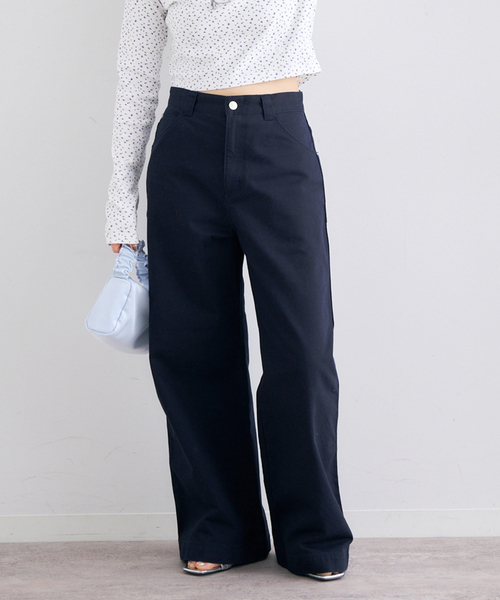 U by SPICK&SPAN(ユーバイスピックアンドスパン)の「ヴィンテージライクチノパンツ(チノパンツ・レディース・アイボリー/ベージュ/ネイビー・38/36)」の19枚目の写真