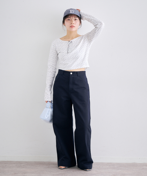 U by SPICK&SPAN(ユーバイスピックアンドスパン)の「ヴィンテージライクチノパンツ(チノパンツ・レディース・アイボリー/ベージュ/ネイビー・38/36)」の20枚目の写真