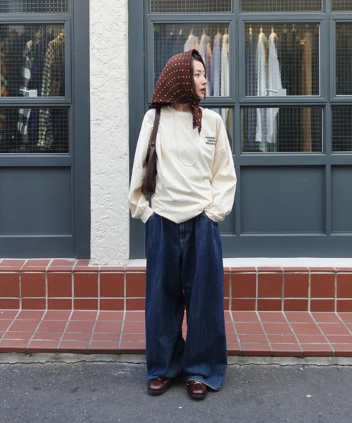 TEEN BOOP(ティーンブープ)の「エンブロイダリールーズロンTee(Tシャツ/カットソー・レディース・チャコールグレー/アイボリー・FREE)」の14枚目の写真