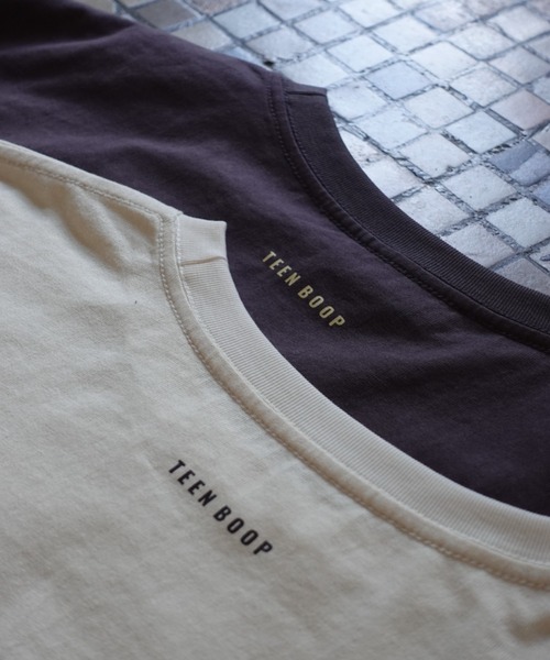 TEEN BOOP(ティーンブープ)の「エンブロイダリールーズロンTee(Tシャツ/カットソー・レディース・チャコールグレー/アイボリー・FREE)」の18枚目の写真