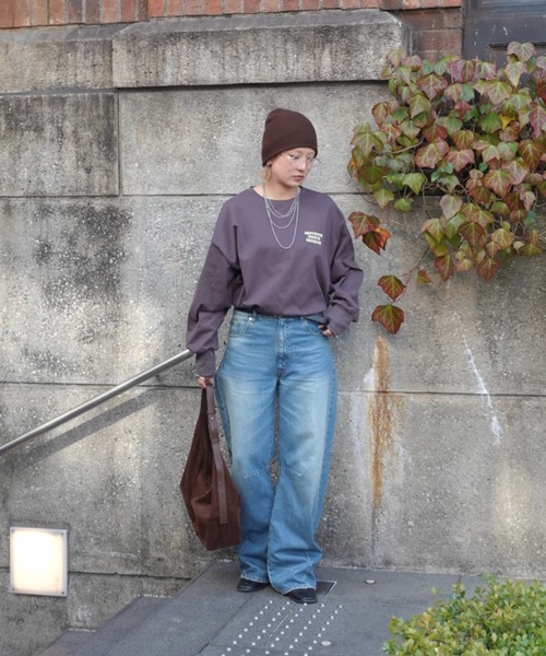 TEEN BOOP(ティーンブープ)の「エンブロイダリールーズロンTee(Tシャツ/カットソー・レディース・チャコールグレー/アイボリー・FREE)」の19枚目の写真