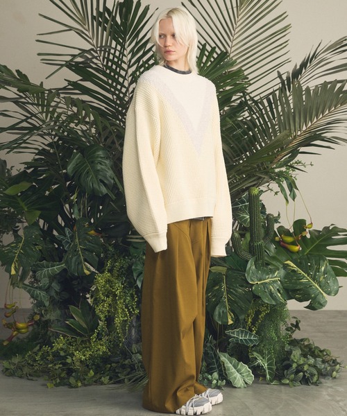MAISON SPECIAL(メゾンスペシャル)の「《UNISEX》3D Cut Prime-Wide Gathered Trousers/3Dカットプライムワイドギャザースラックス【MAISON SPECIAL/メゾンスペシャル】(スラックス・メンズ・マスタード/ブラック/チャコールグレー/オフホワイト・2/1/0)」の18枚目の写真