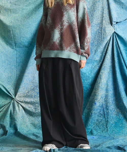 MAISON SPECIAL(メゾンスペシャル)の「《UNISEX》3D Cut Prime-Wide Gathered Trousers/3Dカットプライムワイドギャザースラックス【MAISON SPECIAL/メゾンスペシャル】(スラックス・メンズ・マスタード/ブラック/チャコールグレー/オフホワイト・2/1/0)」の22枚目の写真