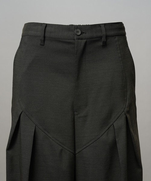 UNISEX》3D Cut Prime-Wide Gathered Trousers/3Dカットプライムワイド