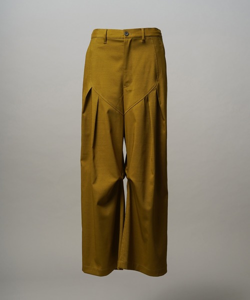 MAISON SPECIAL(メゾンスペシャル)の「《UNISEX》3D Cut Prime-Wide Gathered Trousers/3Dカットプライムワイドギャザースラックス【MAISON SPECIAL/メゾンスペシャル】(スラックス・メンズ・マスタード/ブラック/チャコールグレー/オフホワイト・2/1/0)」の11枚目の写真