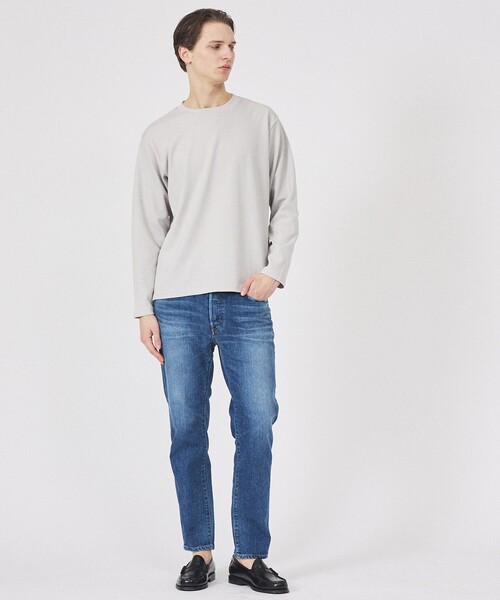 ABAHOUSE GRAY（アバハウスグレイ）の「ヘリンボーン ジャガード 長袖Tシャツ（Tシャツ/カットソー・メンズ・グレイッシュブルー/ホワイト/グレイッシュベージュ/ブラック・48/46）」の9枚目の写真