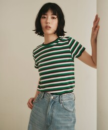 EMMEL REFINES | <EMMEL REFINES>EM フライスクルーネック チビTシャツ(Tシャツ/カットソー)
