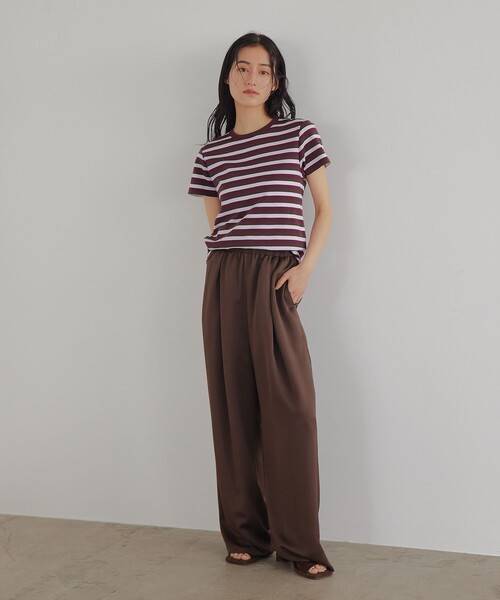 EMMEL REFINES（エメルリファインズ）の「＜EMMEL REFINES＞EM フライスクルーネック チビTシャツ（Tシャツ/カットソー・レディース・ワインレッド/ケリーグリーン/ライトブルー・FREE）」の8枚目の写真