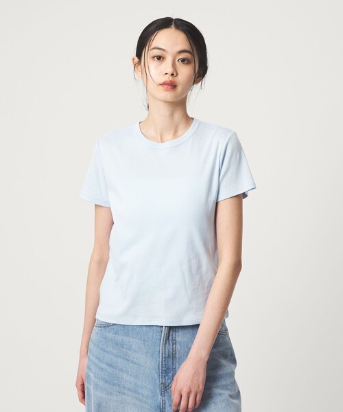 EMMEL REFINES（エメルリファインズ）の「＜EMMEL REFINES＞EM フライスクルーネック チビTシャツ（Tシャツ/カットソー・レディース・ワインレッド/ケリーグリーン/ライトブルー・FREE）」の14枚目の写真