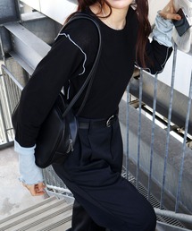 SpRay（スプレイ）の「バイカラーメローロングスリーブトップス（Tシャツ/カットソー）」