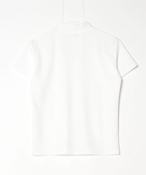 VIVA HEART（ビバハート）の「【VIVA　HEART/GOLF】 ハートアイ半袖モックプルオーバー（ポロシャツ・レディース・ブラック/ホワイト・40/42/38）」の3枚目の写真