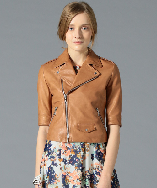 GUILD PRIME（ギルドプライム）の「☆2016S/S GirlsAwardにてシュガーさん着用☆【GUILD PRIME】WOMENS ベージュハーフスリーブライダース（ライダースジャケット・レディース・ベージュ・36/34）」の11枚目の写真