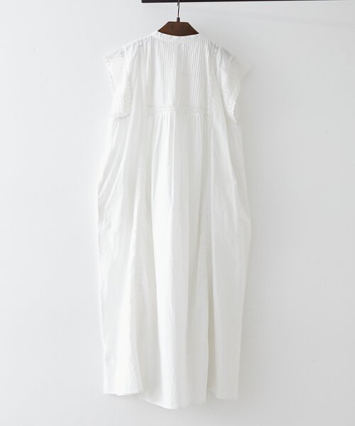 NAO（ナオ）の「【NAO】【India Series】ピンタック袖レース前釦ワンピース（ワンピース・レディース・ブラック/カーキ/ネイビー/アイボリー・FREE）」の7枚目の写真