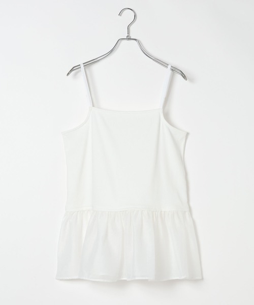 LEPSIM(レプシィム)の「裾アソートレイヤードキャミ 639411(キャミソール・レディース・アイボリー/オフホワイト・TALL/FREE)」の2枚目の写真