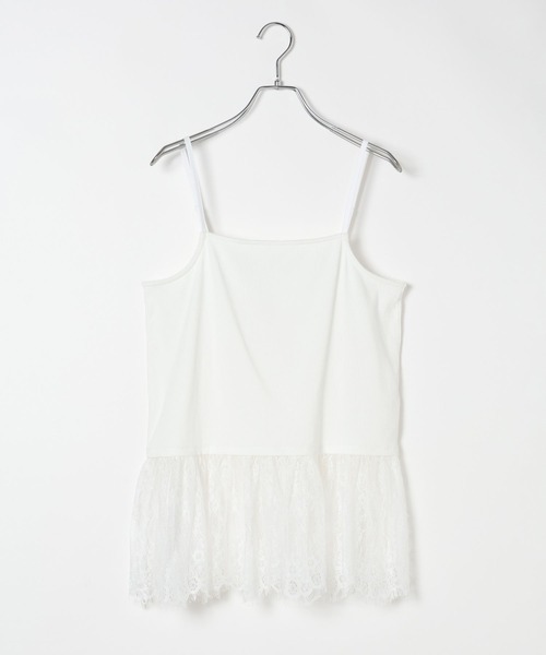 LEPSIM(レプシィム)の「裾アソートレイヤードキャミ 639411(キャミソール・レディース・アイボリー/オフホワイト・TALL/FREE)」の1枚目の写真