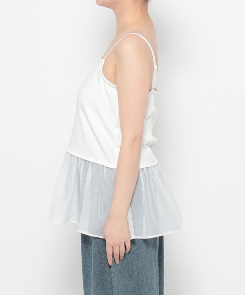 LEPSIM(レプシィム)の「裾アソートレイヤードキャミ 639411(キャミソール・レディース・アイボリー/オフホワイト・TALL/FREE)」の5枚目の写真