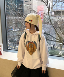 TANSANMAGNESIUM（タンサン マグネシウム）の「ボタンラビットビーニー（アイボリー）（ニットキャップ/ビーニー）」