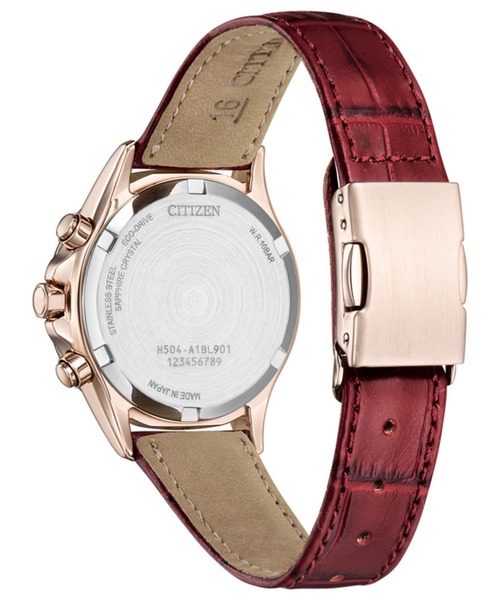 XC（クロスシー）の「xC クロスシー basic collection 光発電エコ・ドライブ クロノグラフ 限定モデル FB1405-15W（アナログ腕時計・レディース・レッド・FREE）」の7枚目の写真