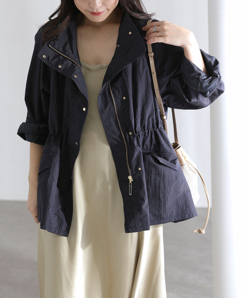 La TOTALITE（ラトータリテ）の「【洗える】ライトハーフブルゾン（その他アウター・レディース・アイボリー/ブルー/ネイビー・FREE）」の2枚目の写真