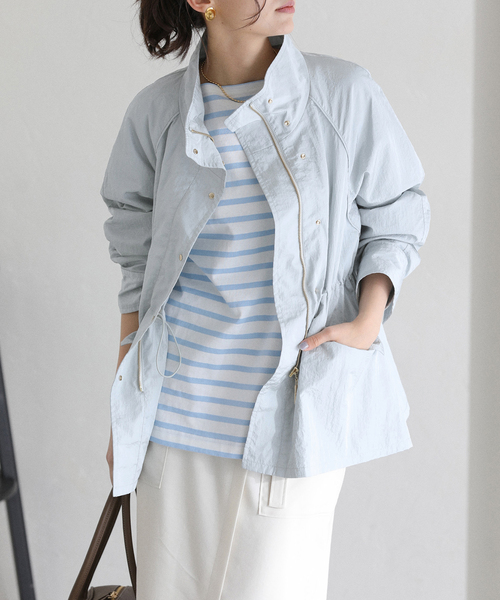 La TOTALITE（ラトータリテ）の「【洗える】ライトハーフブルゾン（その他アウター・レディース・アイボリー/ブルー/ネイビー・FREE）」の3枚目の写真