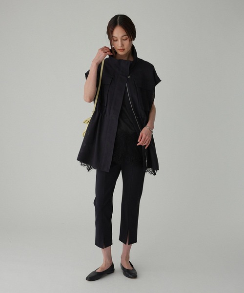 BABYLONE（バビロン）の「【多機能素材】リネンライクミリタリージレ（ベスト・レディース・チャコール/ベージュ・フリー）」の8枚目の写真