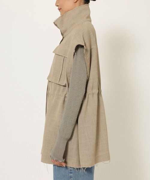 BABYLONE（バビロン）の「【多機能素材】リネンライクミリタリージレ（ベスト・レディース・チャコール/ベージュ・フリー）」の20枚目の写真