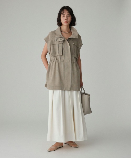 BABYLONE（バビロン）の「【多機能素材】リネンライクミリタリージレ（ベスト・レディース・チャコール/ベージュ・フリー）」の16枚目の写真