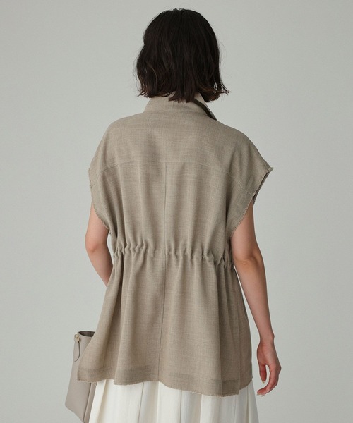 BABYLONE（バビロン）の「【多機能素材】リネンライクミリタリージレ（ベスト・レディース・チャコール/ベージュ・フリー）」の13枚目の写真