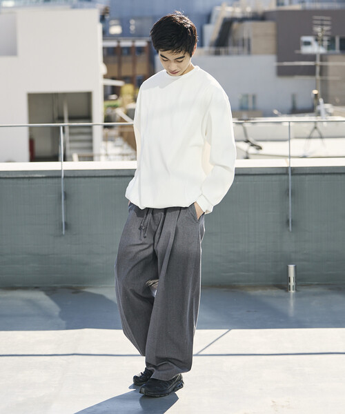 FREAK'S STORE(フリークスストア)の「限定展開 ワイドシルエット リネンミックス タック イージーパンツ(その他パンツ・メンズ・ベージュ/ブラック/チャコールグレー・SMALL/MEDIUM/LARGE)」の15枚目の写真