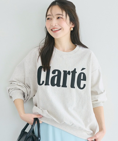 coca(coca)(コカ)の「T-スウェットロゴビッグシルエット(Tシャツ/カットソー・レディース・オートミール/チャコール/ライトグレー/ライトグリーン・M/L/S)」の3枚目の写真