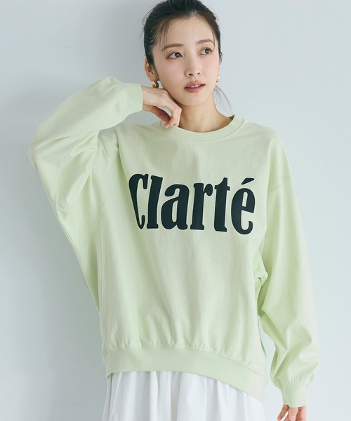 coca(coca)(コカ)の「T-スウェットロゴビッグシルエット(Tシャツ/カットソー・レディース・オートミール/チャコール/ライトグレー/ライトグリーン・M/L/S)」の4枚目の写真