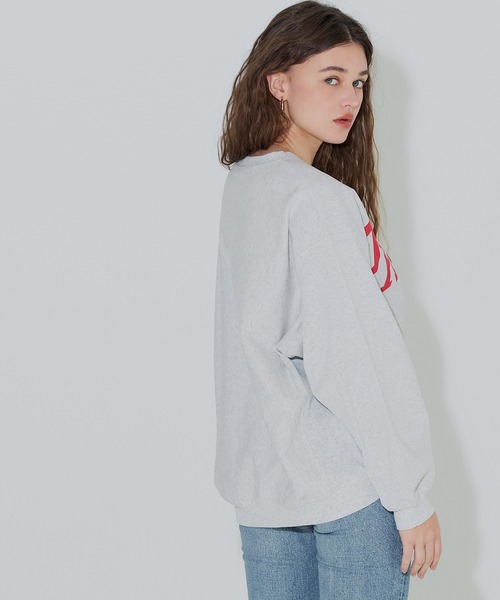coca(coca)(コカ)の「T-スウェットロゴビッグシルエット(Tシャツ/カットソー・レディース・オートミール/チャコール/ライトグレー/ライトグリーン・M/L/S)」の7枚目の写真