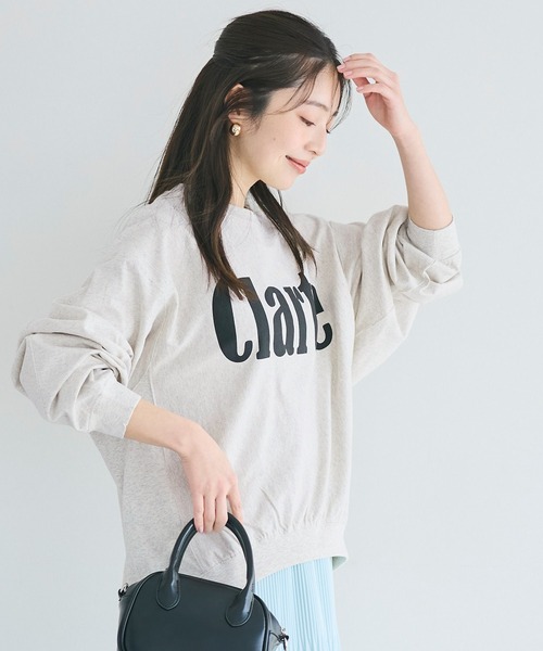 coca(coca)(コカ)の「T-スウェットロゴビッグシルエット(Tシャツ/カットソー・レディース・オートミール/チャコール/ライトグレー/ライトグリーン・M/L/S)」の11枚目の写真