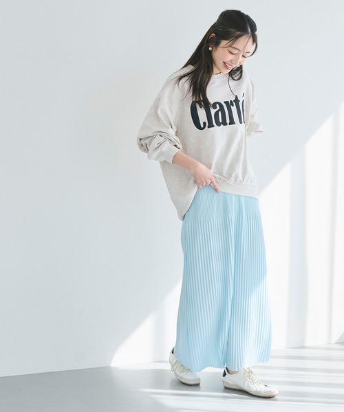 coca(coca)(コカ)の「T-スウェットロゴビッグシルエット(Tシャツ/カットソー・レディース・オートミール/チャコール/ライトグレー/ライトグリーン・M/L/S)」の12枚目の写真