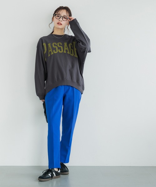 coca(coca)(コカ)の「T-スウェットロゴビッグシルエット(Tシャツ/カットソー・レディース・オートミール/チャコール/ライトグレー/ライトグリーン・M/L/S)」の21枚目の写真