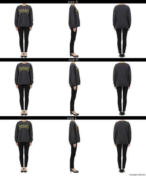 coca(coca)(コカ)の「T-スウェットロゴビッグシルエット(Tシャツ/カットソー・レディース・オートミール/チャコール/ライトグレー/ライトグリーン・M/L/S)」の22枚目の写真