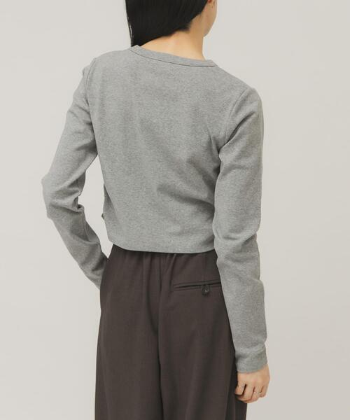 KBF（ケイビーエフ）の「クロップドロンTEE（Tシャツ/カットソー・レディース・グレー系その他/カーキ/オフホワイト・ONE）」の10枚目の写真