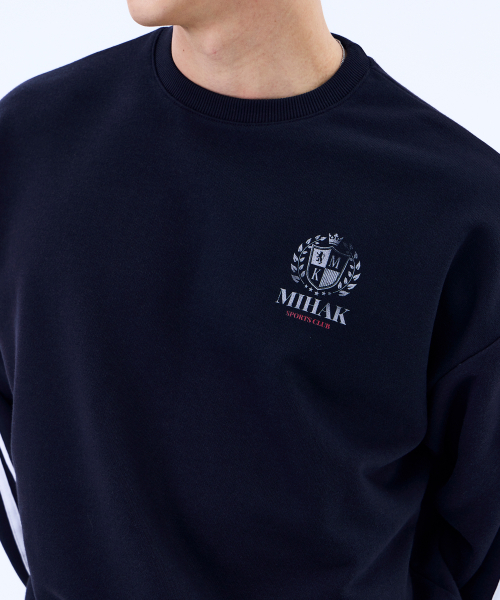 MIHAK(ミハク)の「アイビーリーグトラックラインスウェットシャツ(NAVY)(スウェット・メンズ・その他・1/2/3)」の3枚目の写真