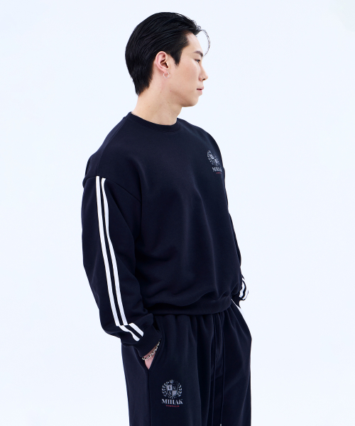 MIHAK(ミハク)の「アイビーリーグトラックラインスウェットシャツ(NAVY)(スウェット・メンズ・その他・1/2/3)」の5枚目の写真