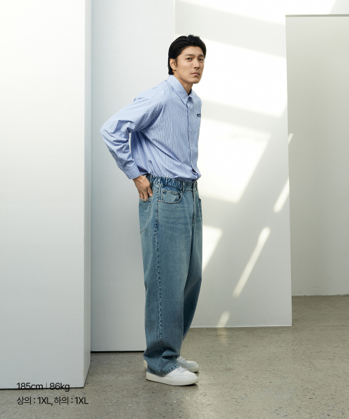 BOOVOOM（ブーブーム）の「[ビッグサイズ]スカイシェイドルーズデニムパンツ（デニムパンツ・メンズ・ライトブルー・X-LARGE/XX-LARGE/XXX-LARGE）」の4枚目の写真