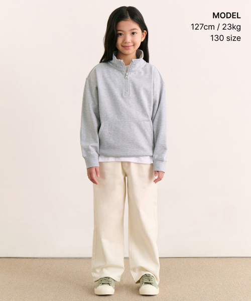 MUSINSA STANDARD KIDS（ムシンサスタンダードキッズ）の「ワイドデニムパンツ[クリーム]（デニムパンツ・レディース・その他・150/160/140/130/120/110/100）」の3枚目の写真