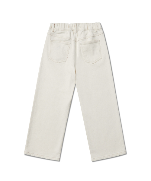 MUSINSA STANDARD KIDS（ムシンサスタンダードキッズ）の「ワイドデニムパンツ[クリーム]（デニムパンツ・レディース・その他・150/160/140/130/120/110/100）」の5枚目の写真