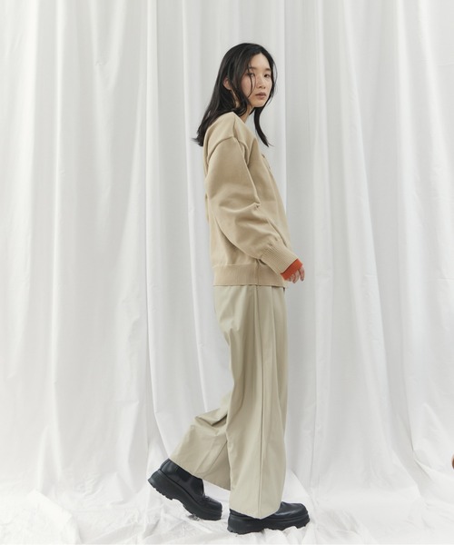 CIEL'AIR（シエルエアー）の「BI COLOR 2WAY KNIT（ﾊﾞｲｶﾗｰ2wayﾆｯﾄ）（ニット/セーター・レディース・チャコールグレー/ベージュ・FREE）」の20枚目の写真