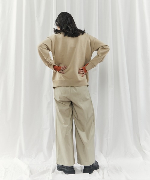 CIEL'AIR（シエルエアー）の「BI COLOR 2WAY KNIT（ﾊﾞｲｶﾗｰ2wayﾆｯﾄ）（ニット/セーター・レディース・チャコールグレー/ベージュ・FREE）」の21枚目の写真