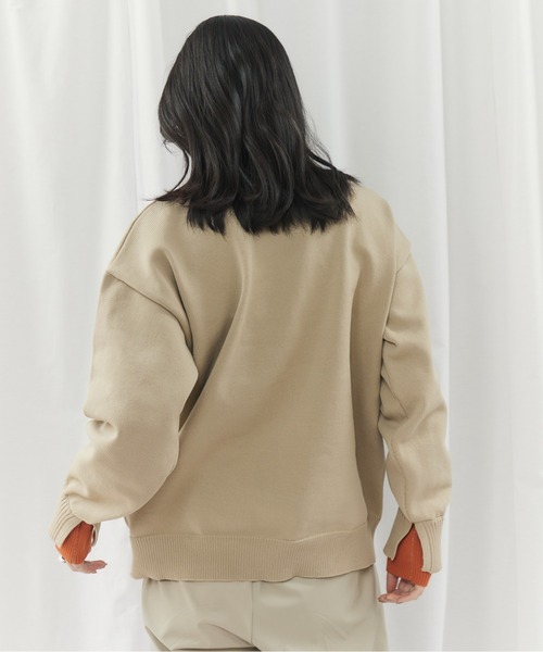 CIEL'AIR（シエルエアー）の「BI COLOR 2WAY KNIT（ﾊﾞｲｶﾗｰ2wayﾆｯﾄ）（ニット/セーター・レディース・チャコールグレー/ベージュ・FREE）」の18枚目の写真